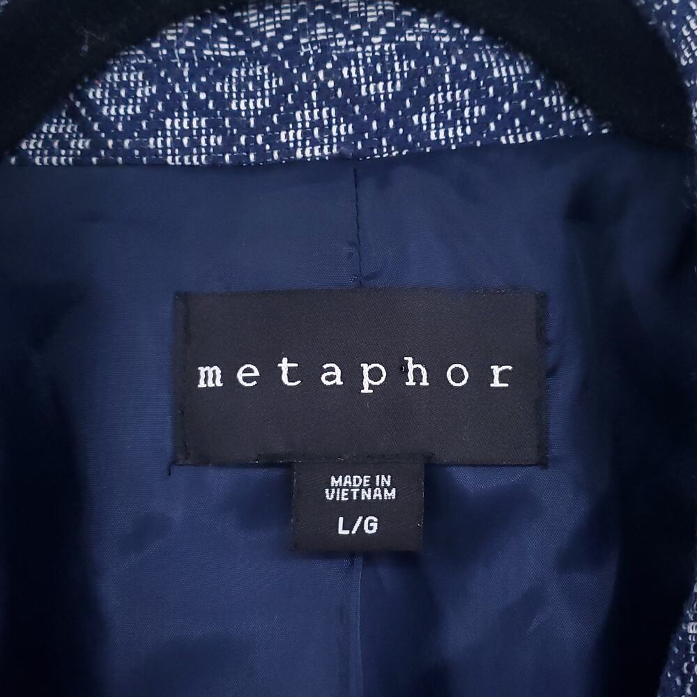 Metaphor Assymetrical Zip Up Raw Hemline 2 Zipper Front Pockets Lining Ripped| L - Picture 9 of 14